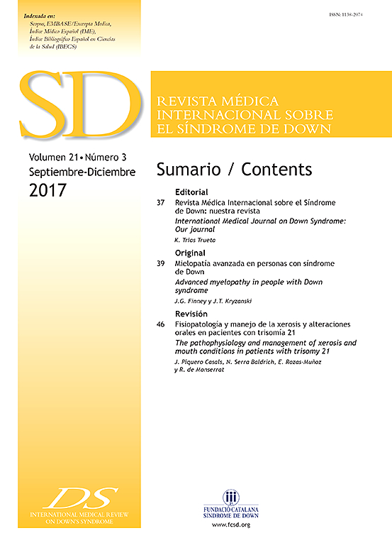 Go to journal home page - Revista Médica Internacional sobre el Síndrome de Down